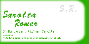 sarolta romer business card